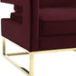 Avery Performance Velvet Accent Chair - Maroon - Image 5
