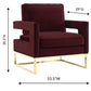 Avery Performance Velvet Accent Chair - Maroon - Image 6