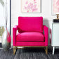 Avery Performance Velvet Accent Chair - Pink - Image 2