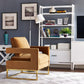 Avery Performance Velvet Accent Chair - Cognac - Image 2