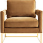 Avery Performance Velvet Accent Chair - Cognac - Image 3