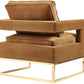Avery Performance Velvet Accent Chair - Cognac - Image 4