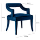 Tiffany Performance Velvet Dining Chair - Navy - Image 7