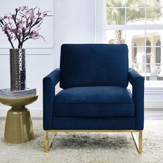 Avery Performance Velvet Accent Chair - Image 2