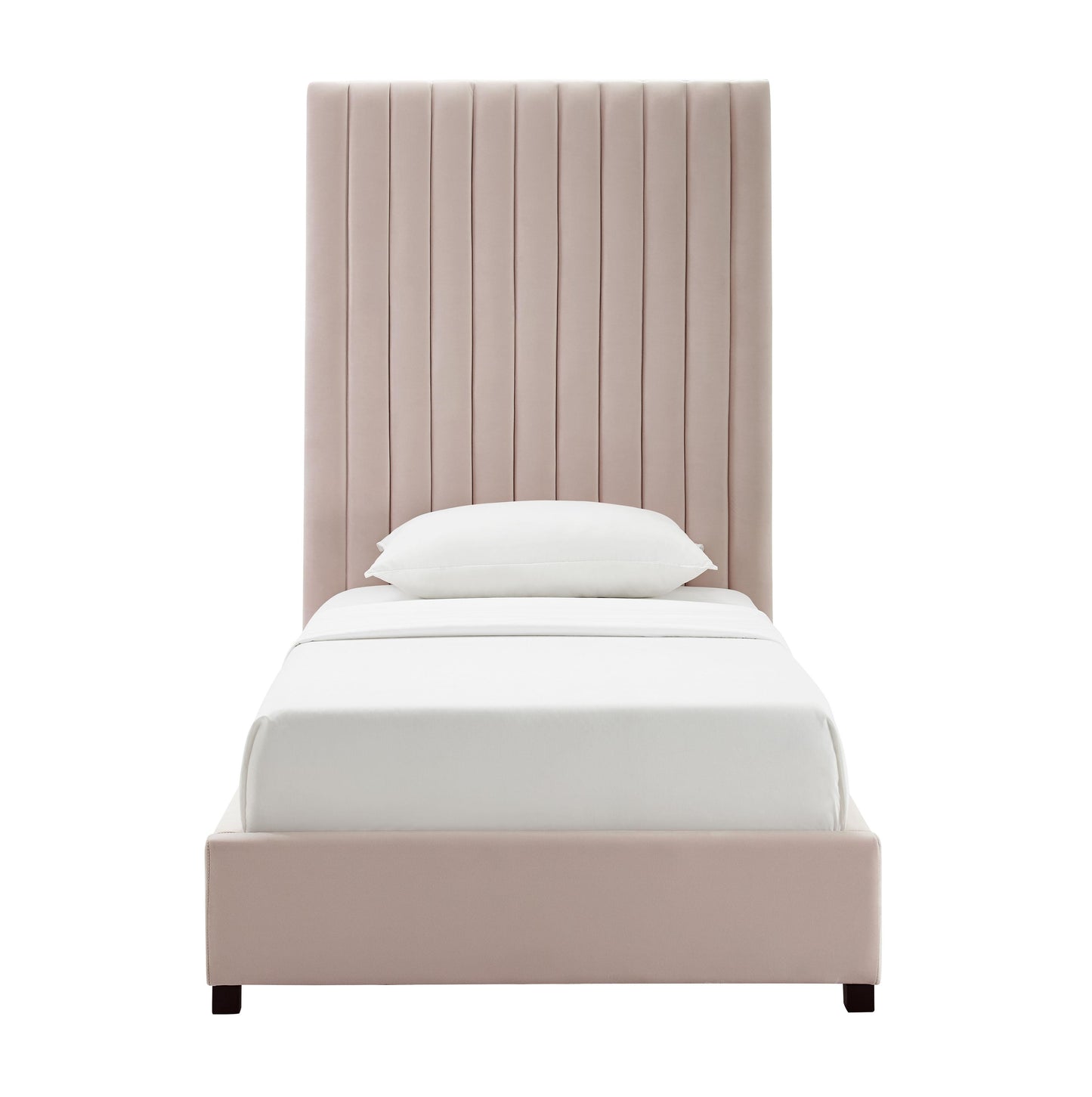 TEST Arabelle Performance Velvet Blush Bed - Queen - Image 4
