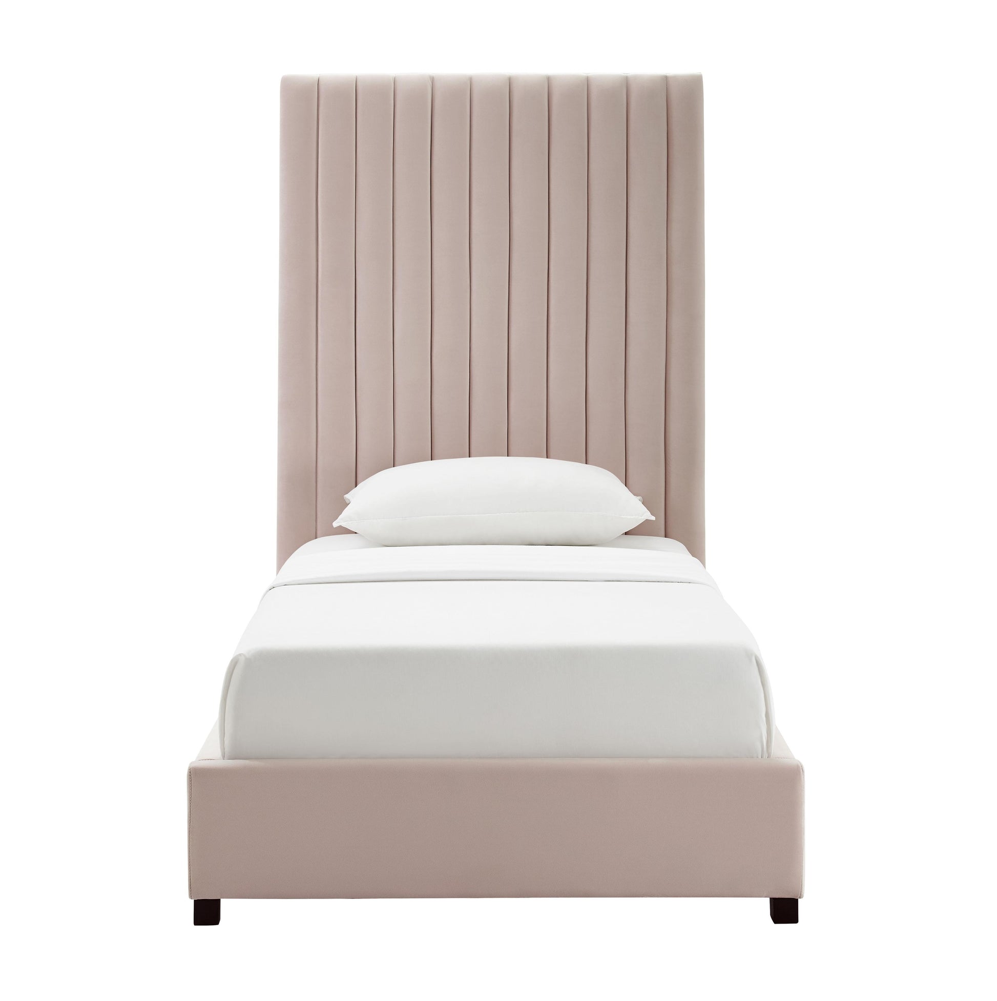 TEST Arabelle Performance Velvet Blush Bed - Queen - Image 4