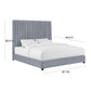 TEST Arabelle Performance Velvet Grey Bed - King - Image 6