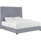 TEST Arabelle Performance Velvet Grey Bed - King - Image 1