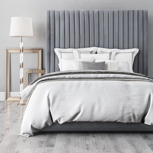 TEST Arabelle Performance Velvet Grey Bed - King - Image 2