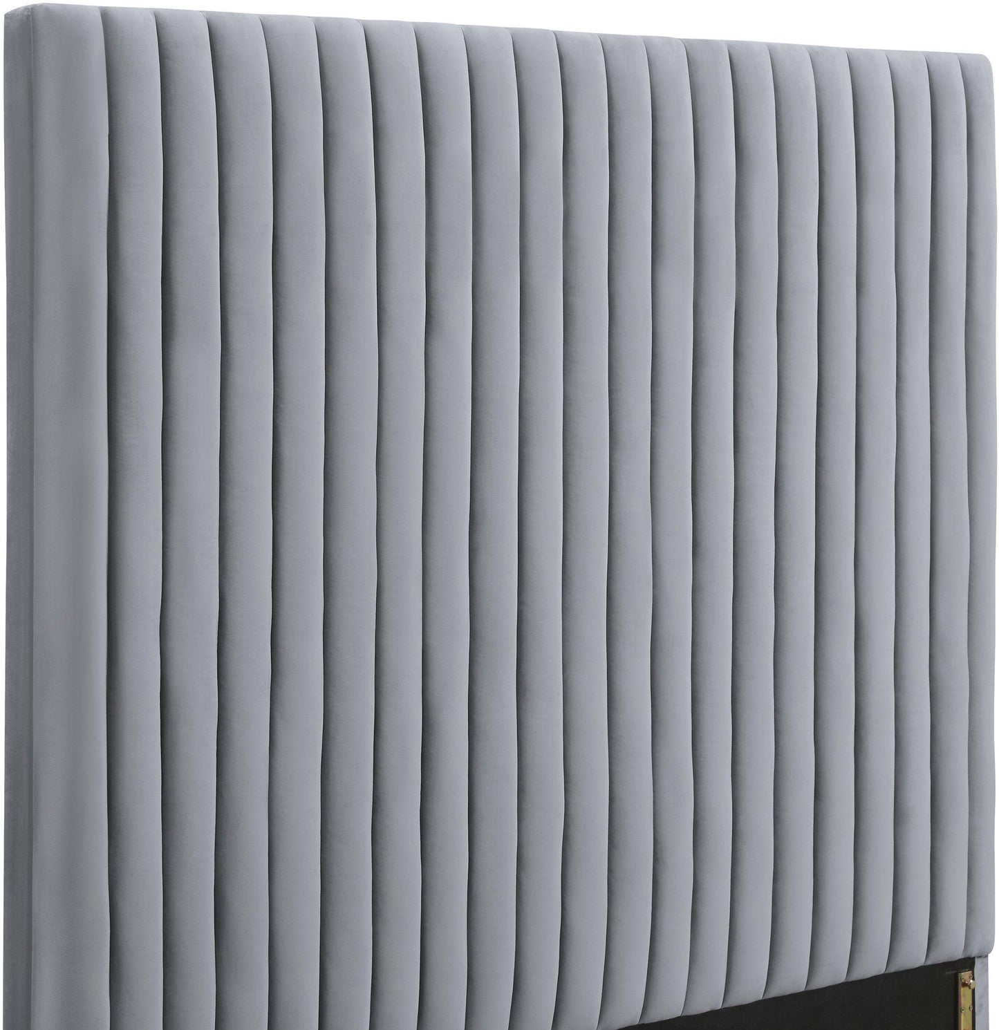 TEST Arabelle Performance Velvet Grey Bed - King - Image 5