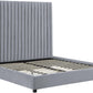 TEST Arabelle Performance Velvet Grey Bed - Queen - Image 5