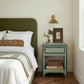 Kora 18" Cotton Jute 1-Drawer Contract-Grade Nightstand - Green Stripes - Image 3