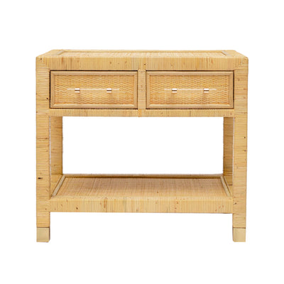 Amara 25" Natural Rattan Nightstand - Image 1