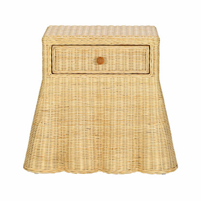 Pentra 25" Natural Rattan Nightstand With Drawer - Default Title - Image 2