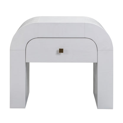 Hump 26" Arched Nightstand With Drawer - White - Image 1