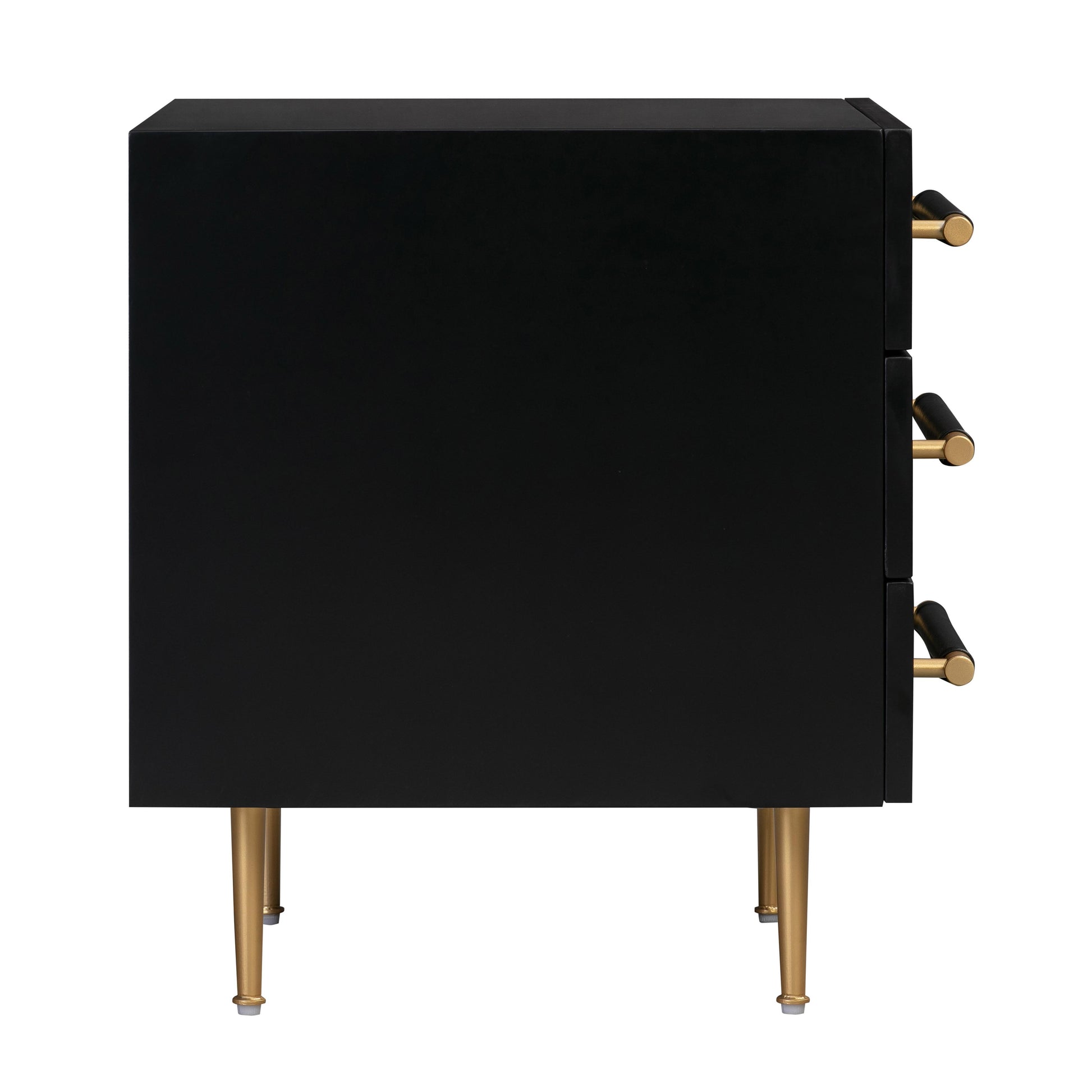 Trident 28" 3-Drawer Nightstand - Black - Image 7