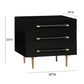 Trident 28" 3-Drawer Nightstand - Black - Image 9