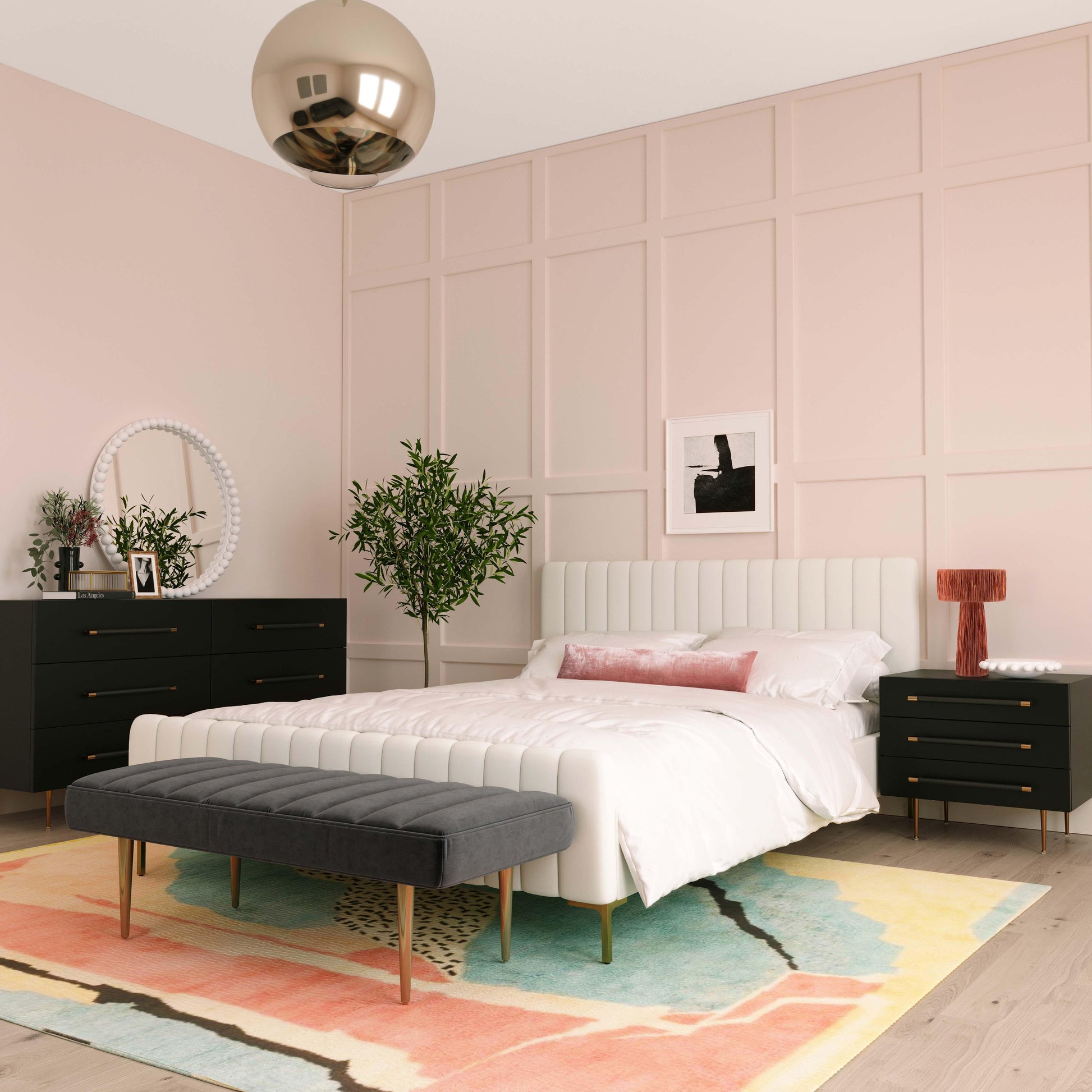 Trident 28" 3-Drawer Nightstand - Black - Image 2