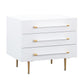 Trident 28" 3-Drawer Nightstand - White - Image 4
