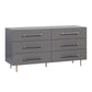 Trident 62" 6-Drawer Dresser - Grey - Image 4