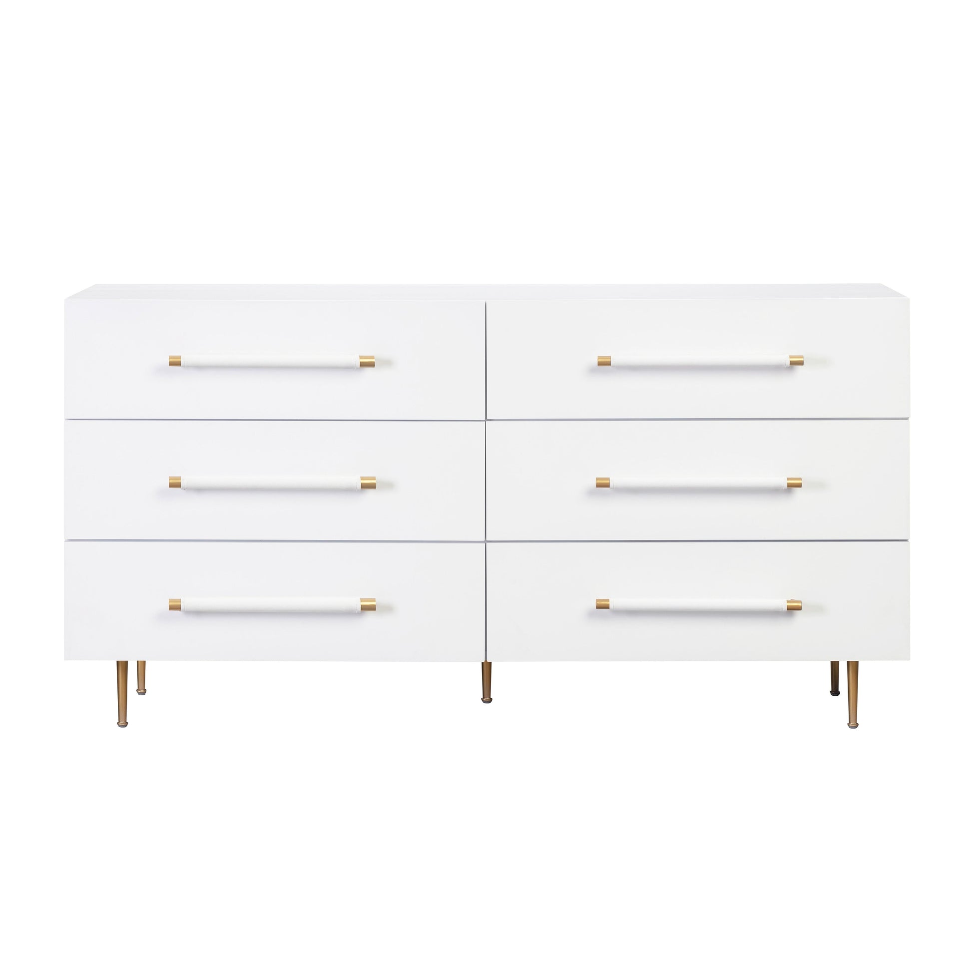 Trident 62" 6-Drawer Dresser - White - Image 4