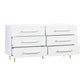 Trident 62" 6-Drawer Dresser - White - Image 5