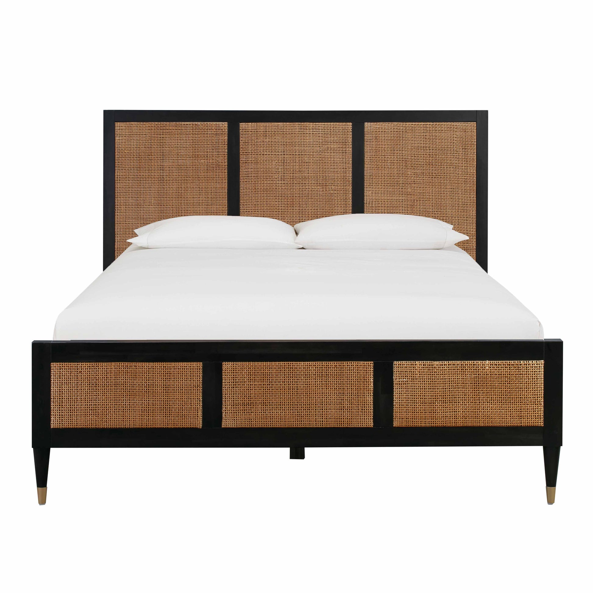 Sierra Wood & Rattan Bed - Black / King - Image 3
