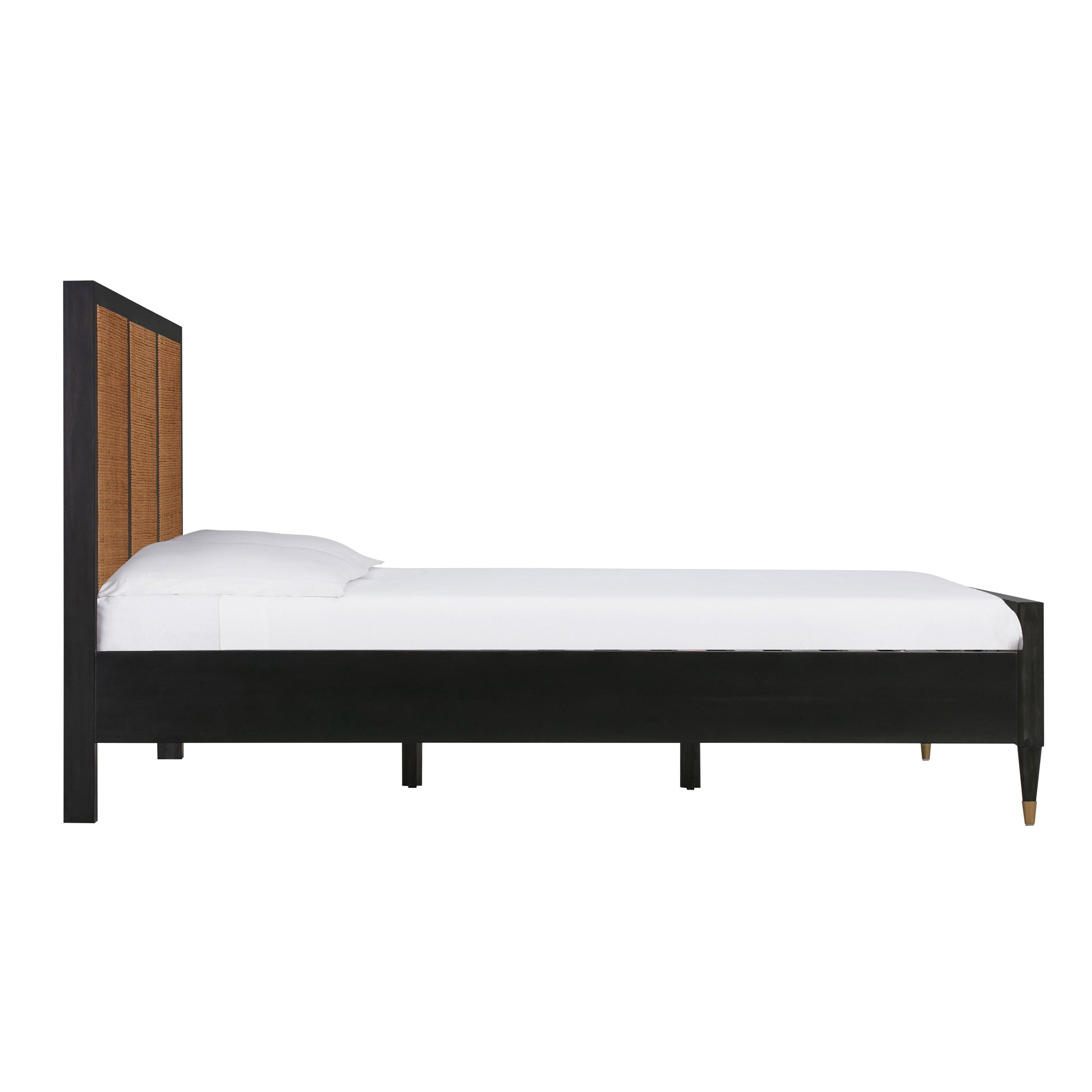 Sierra Wood & Rattan Bed - Black / King - Image 4