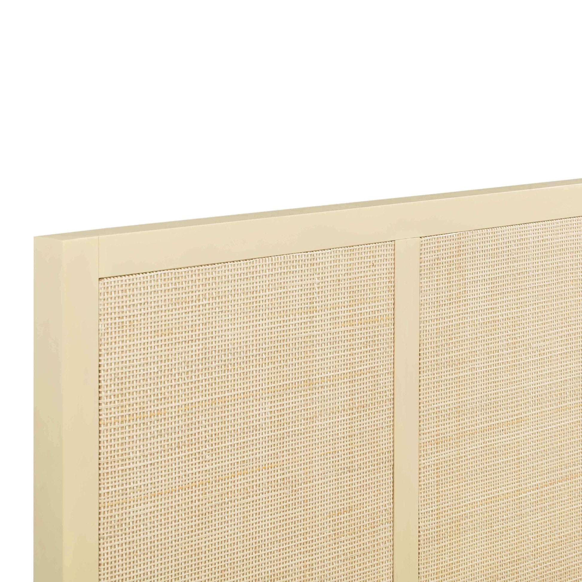 Sierra Wood & Rattan Bed - Buttermilk / Queen - Image 6