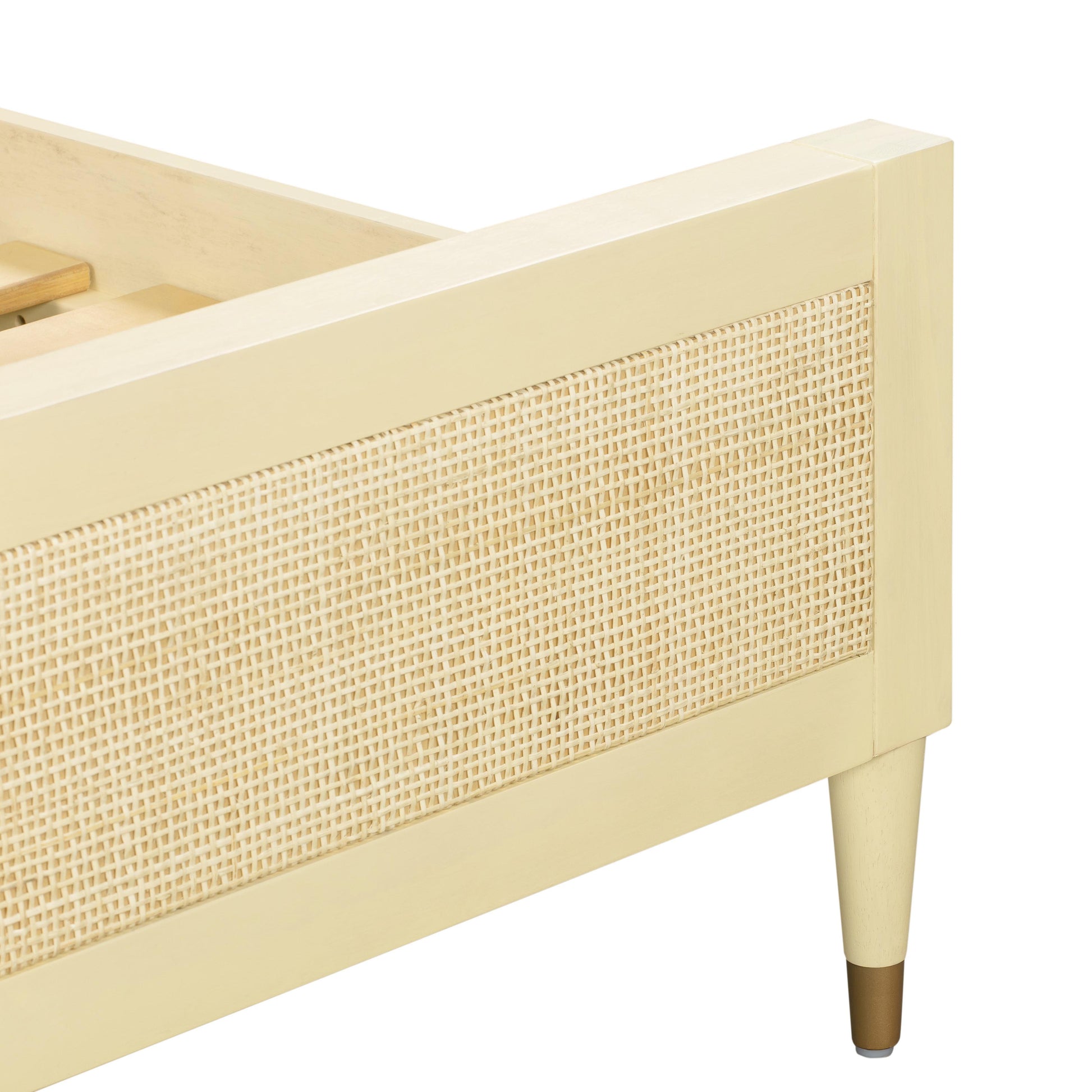 Sierra Wood & Rattan Bed - Buttermilk / King - Image 6