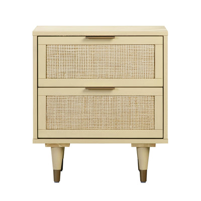 Sierra 22" Cane 2-Drawer Nightstand - Image 1