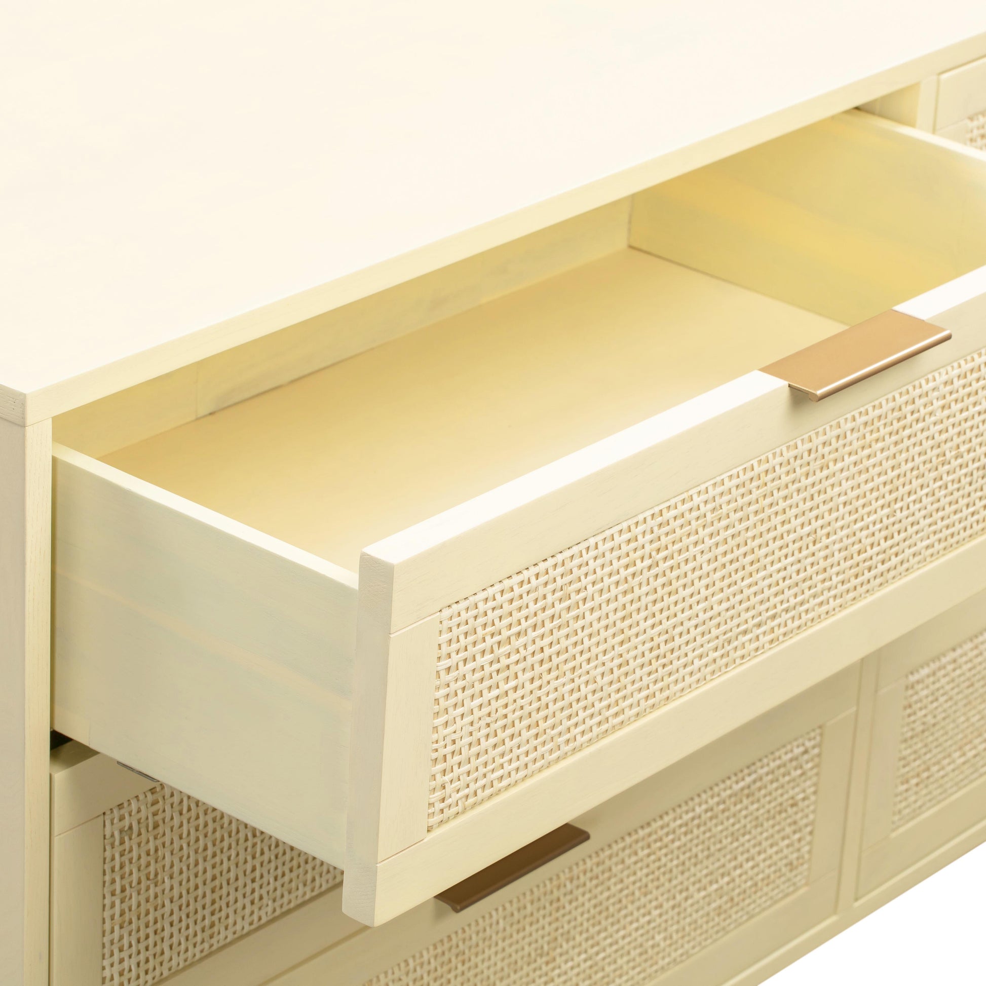 Sierra 60" Cane 6-Drawer Dresser - Buttermilk - Image 7