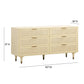 Sierra 60" Cane 6-Drawer Dresser - Buttermilk - Image 5