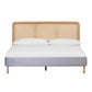 Kavali Performance Velvet and Natural Bed - Grey / King - Image 3