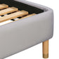 Kavali Performance Velvet and Natural Bed - Grey / King - Image 6