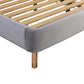 Kavali Performance Velvet and Natural Bed - Grey / King - Image 9