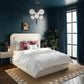 Briella Performance Velvet Bed - Cream / Queen - Image 2