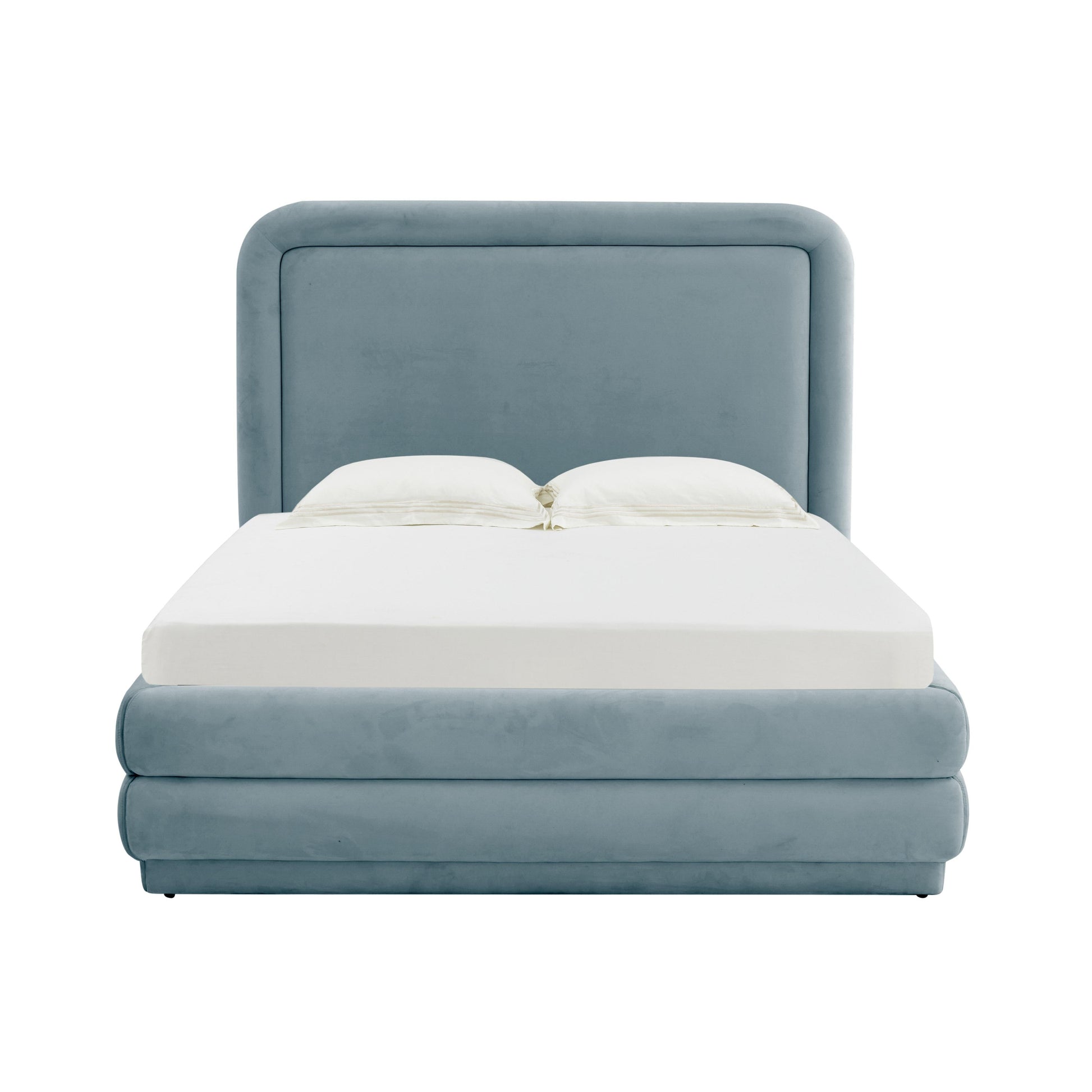Briella Performance Velvet Bed - Bluestone / Queen - Image 3