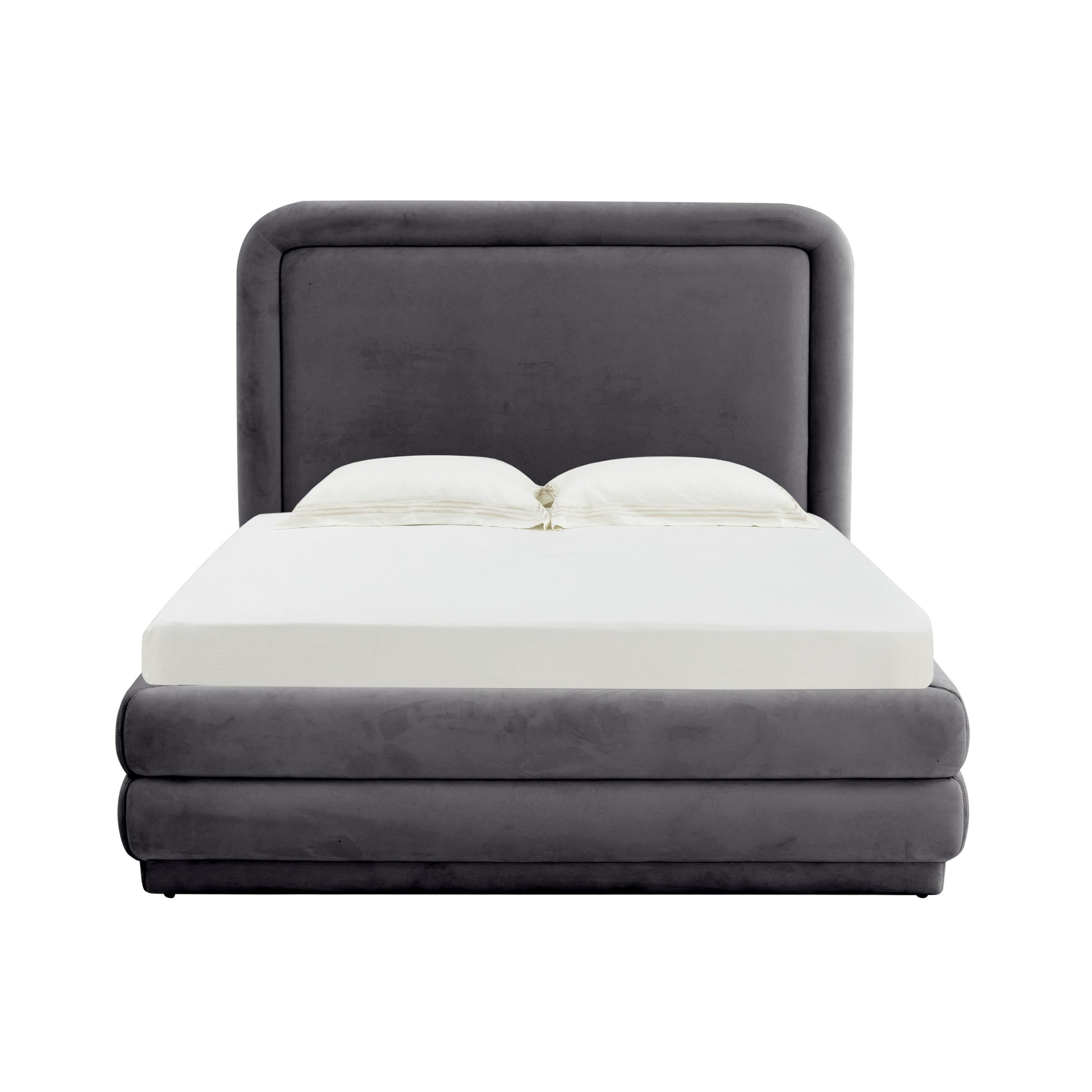 Briella Performance Velvet Bed - Dark Grey / Queen - Image 3