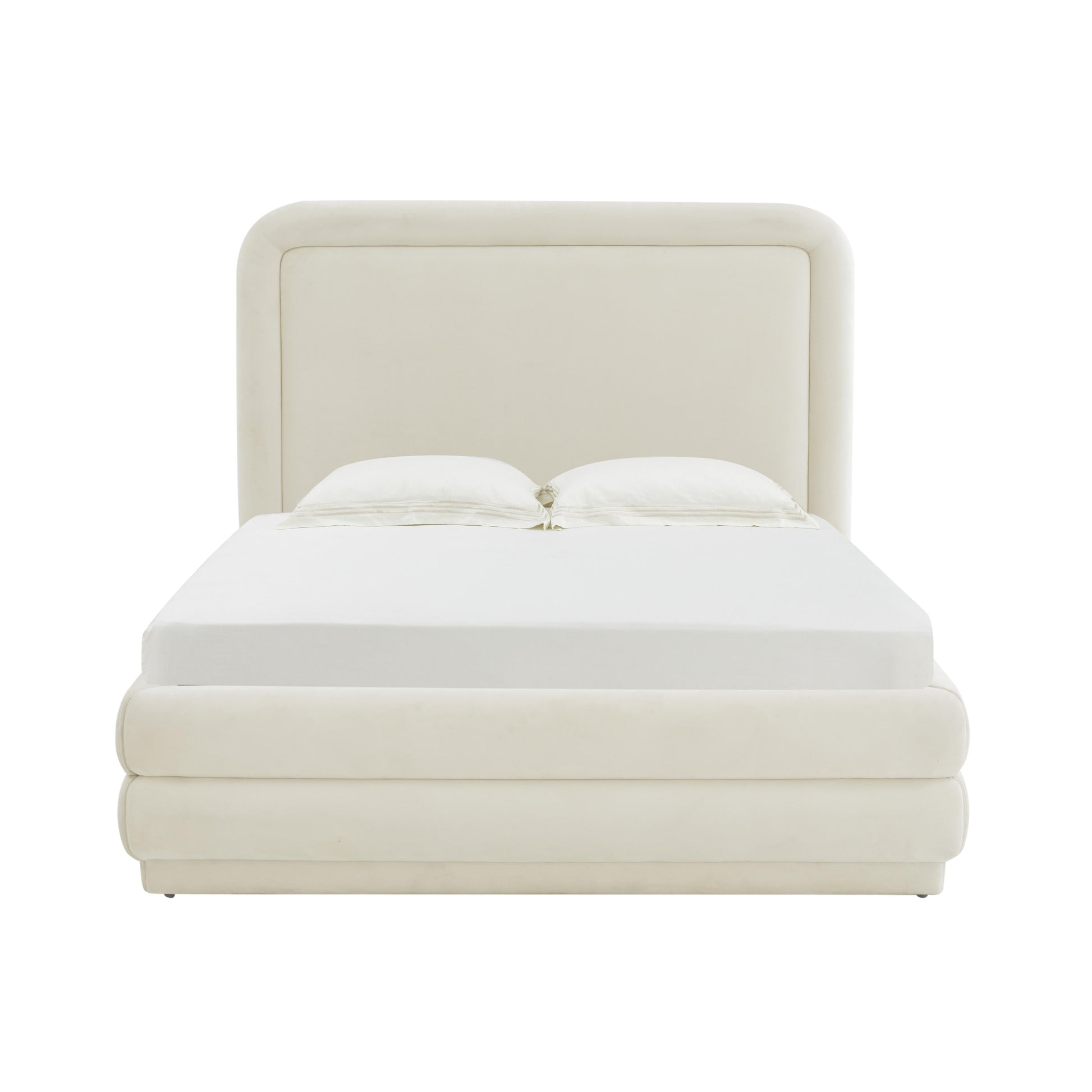 Briella Performance Velvet Bed - Cream / Full - Image 3