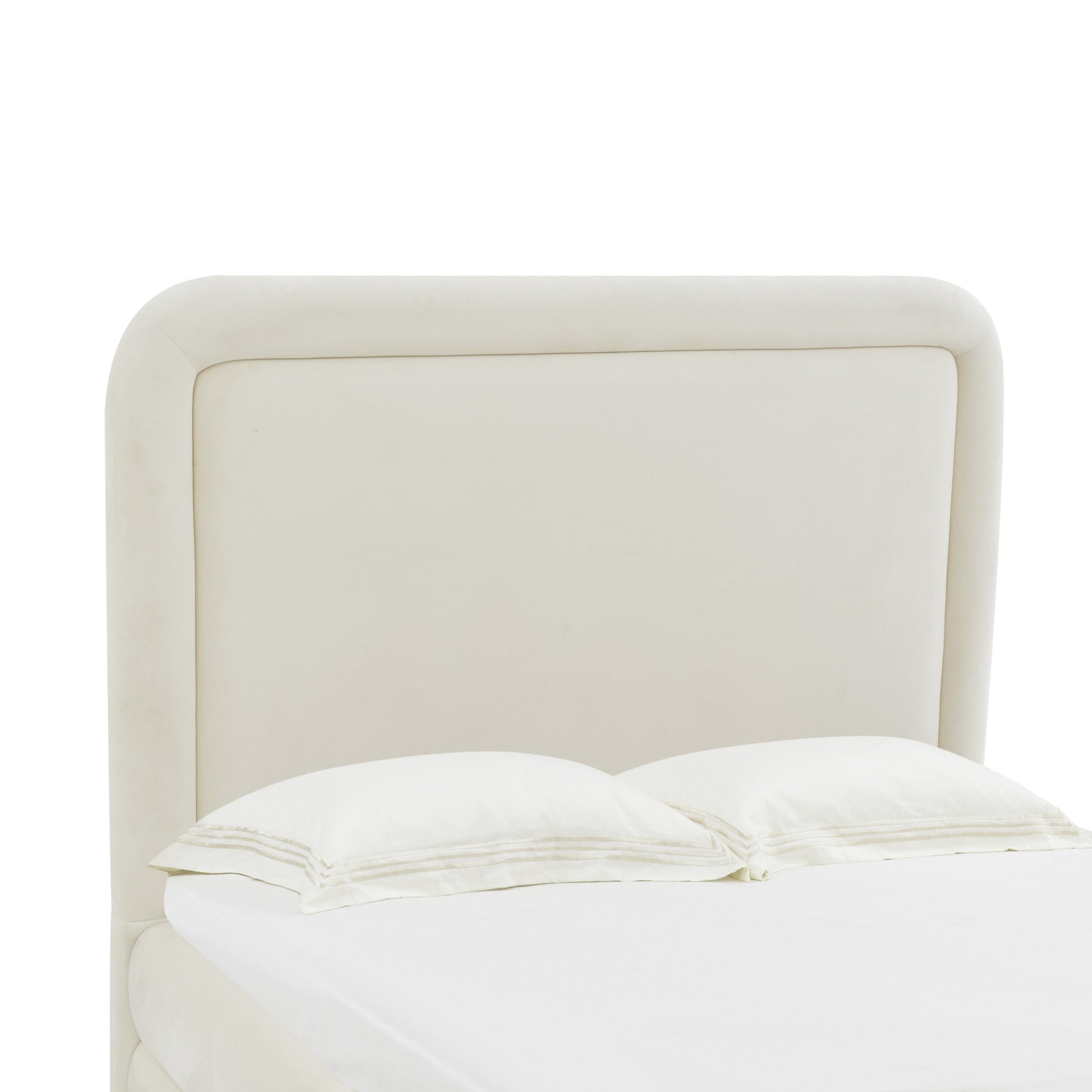 Briella Performance Velvet Bed - Cream / Full - Image 5