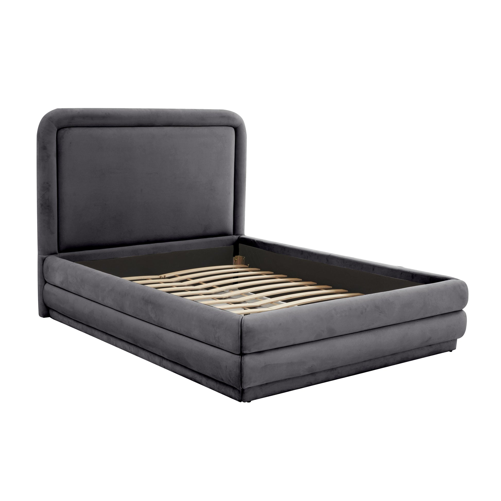 Briella Performance Velvet Bed - Dark Grey / Full - Image 4