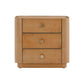 Abigail 22" Natural Birdseye Maple 3-Drawer Nightstand - Image 1
