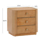 Abigail 22" Natural Birdseye Maple 3-Drawer Nightstand - Image 8