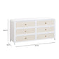 Patty 62" Rattan 6 Drawer Dresser - White - Image 8