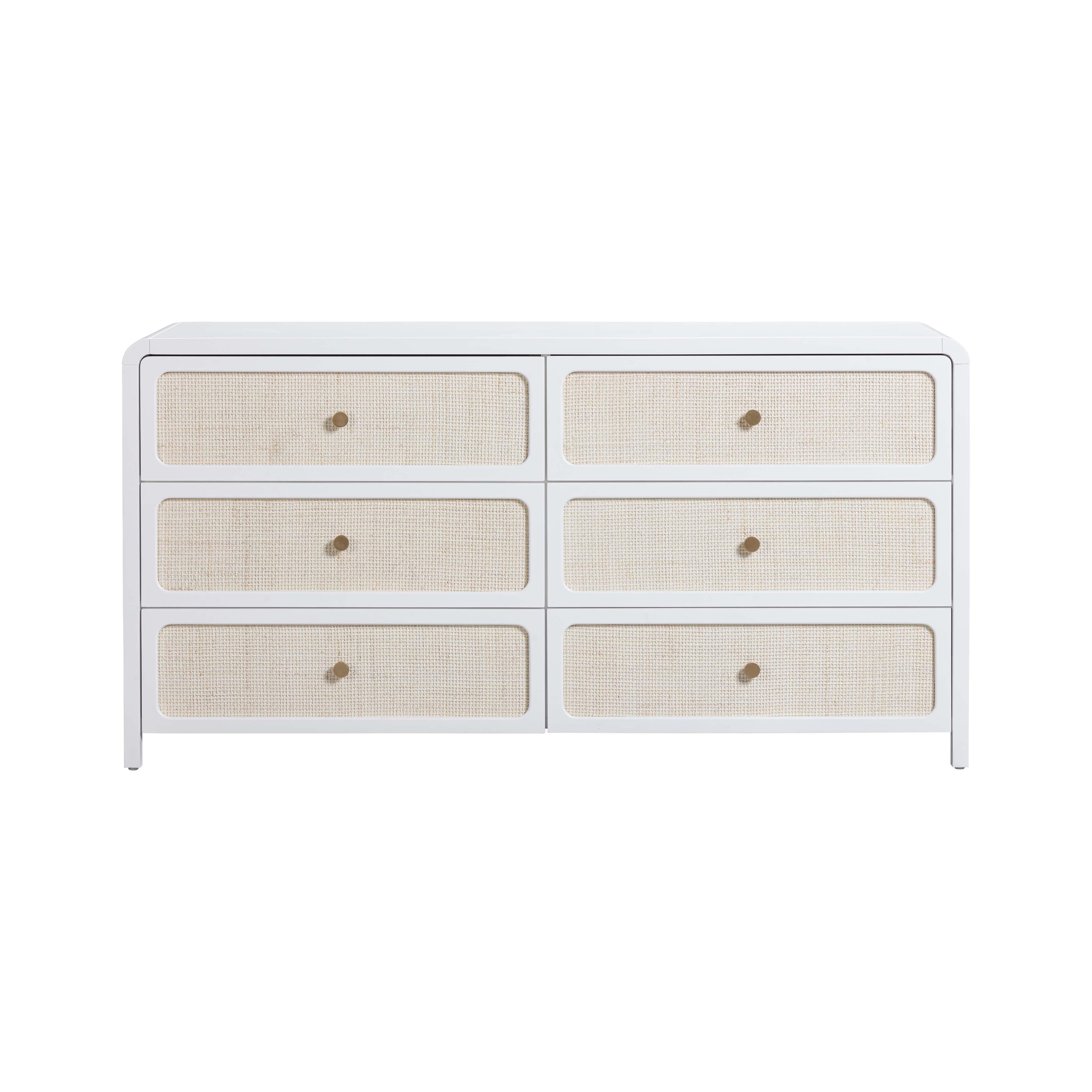 Patty White Rattan 6 Drawer Dresser – TOV Furniture