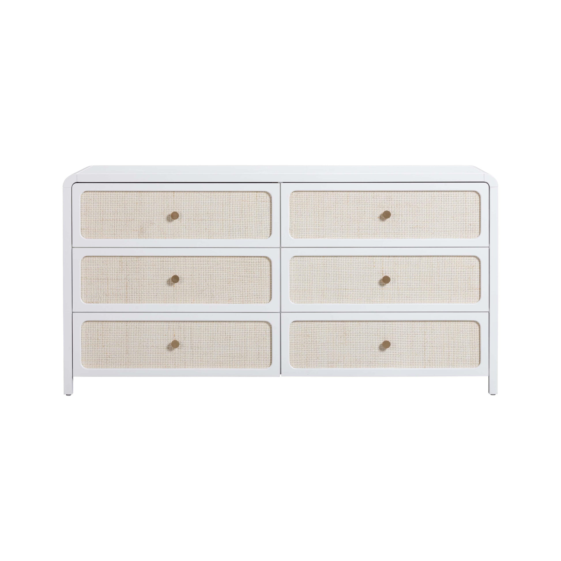 white wicker dresser 6 drawer Patty 62" Rattan 6 Drawer Dresser, Blue