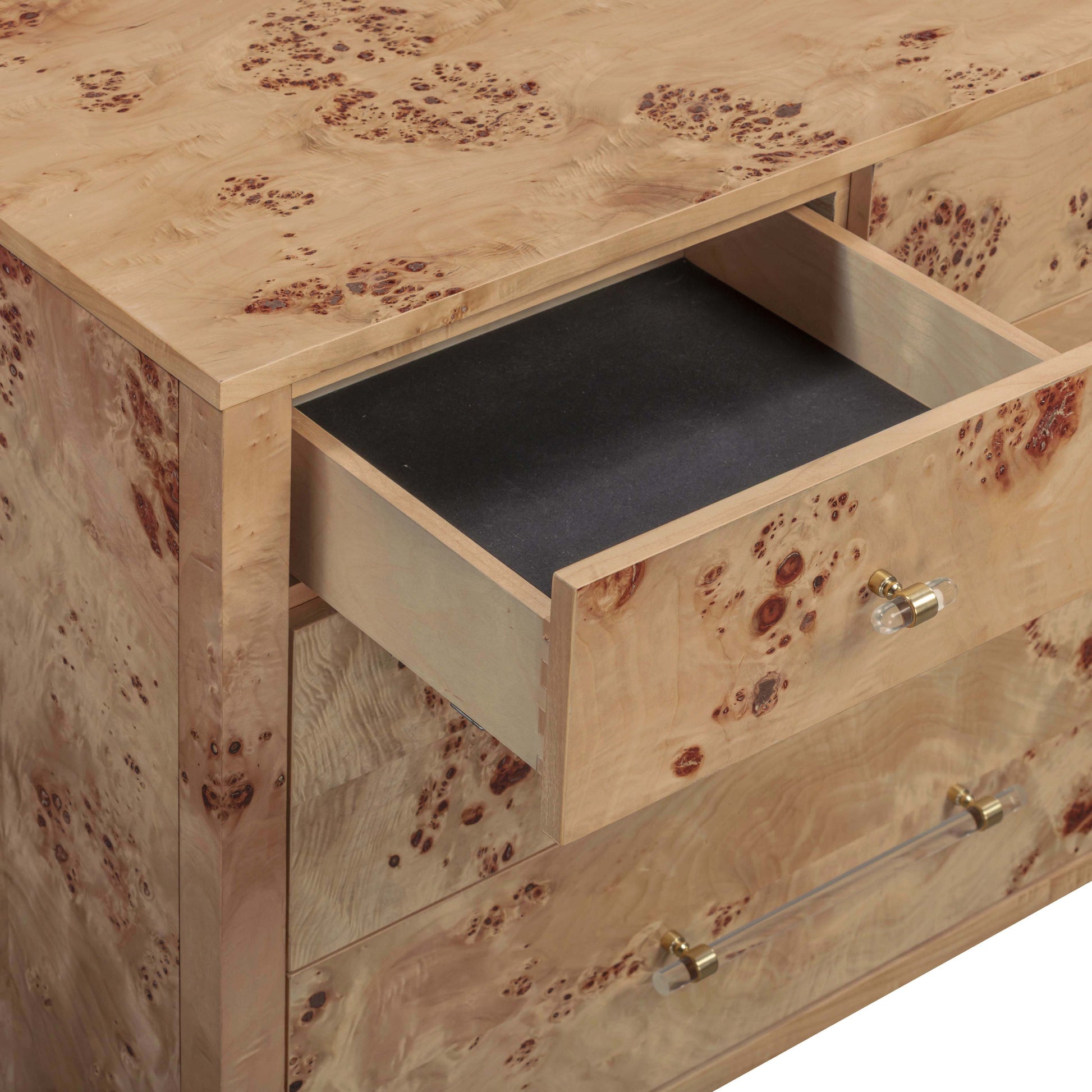 Brandyss 62" Burl 7-Drawer Dresser - Honey - Image 7