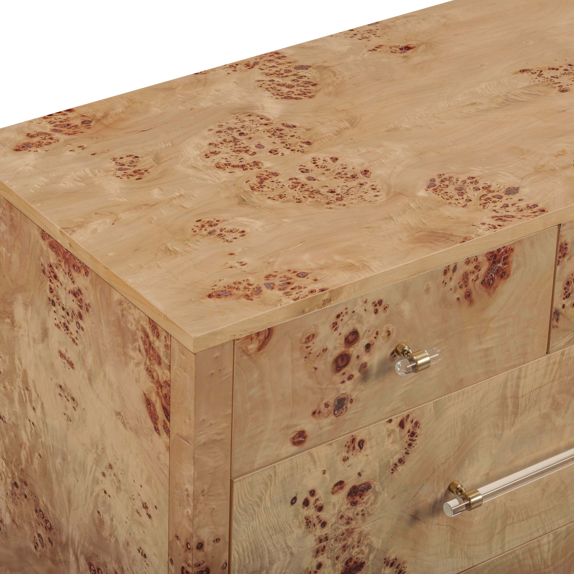 Brandyss 62" Burl 7-Drawer Dresser - Honey - Image 8