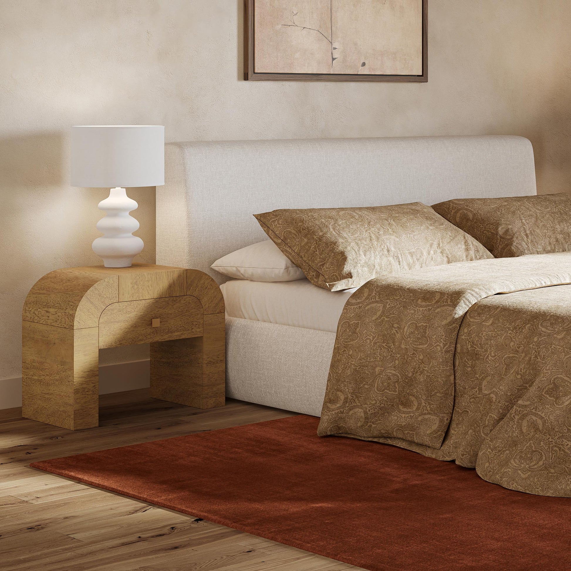 Hump 26" Arched Nightstand With Drawer - Natural - Image 9
